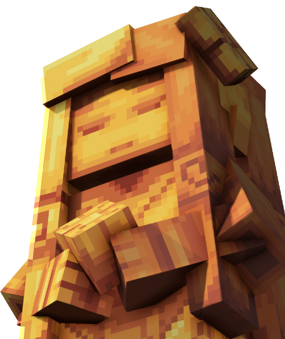 A golden Gaia statue